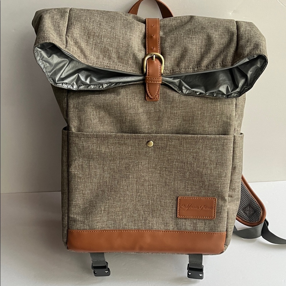Roll Top Backpack Cooler Insulated Cooler Backpack Bag California NWOT - Picture 3 of 10